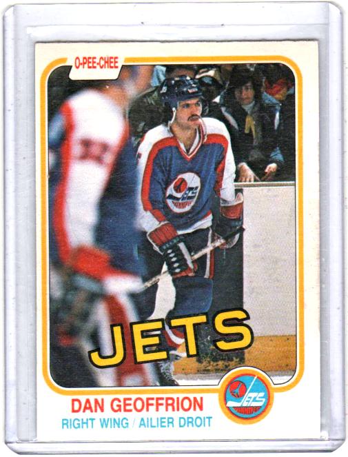 1981 O-Pee-Chee  Dan Geoffrion  Card #364 - Winnipeg Jets